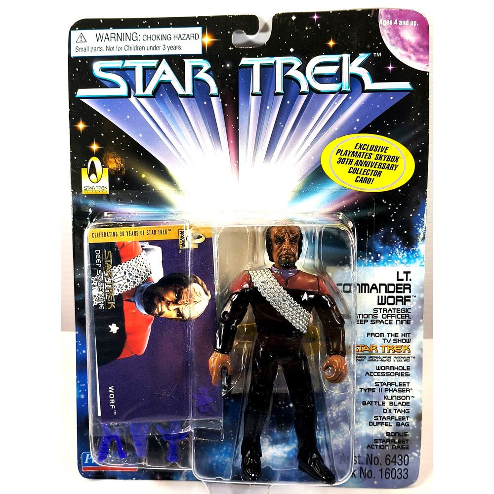Playmates 1996 Star Trek Deep Space Nine LT. COMMANDER WORF, See Pics/Descr.